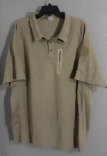 New-MEN'S TACTICAL MILITARY SHORT SLEEVE  BROWN ARMY COMBAT SHIRT.SZ 2XL