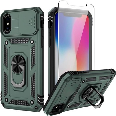 for iPhone X/iPhone Xs Case Slide Camera Cover Heavy Duty