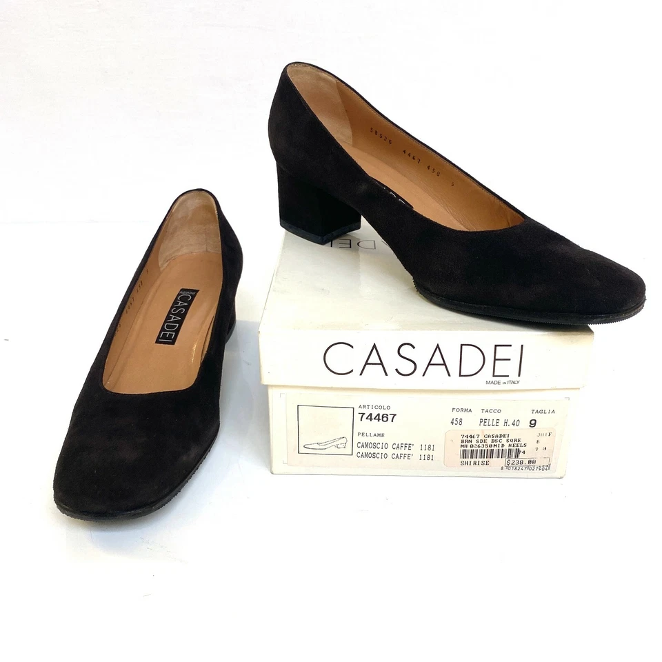 LOTE x4 Zapatos de salón de cuero de colección Donna Karan, Patsy, Joseph & Co, Casadei talla 8,5 9M Foto 3 de 4