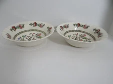 Myott Staffordshire Indian Tree Round Vegetable Bowls Set of 2 England Crazing