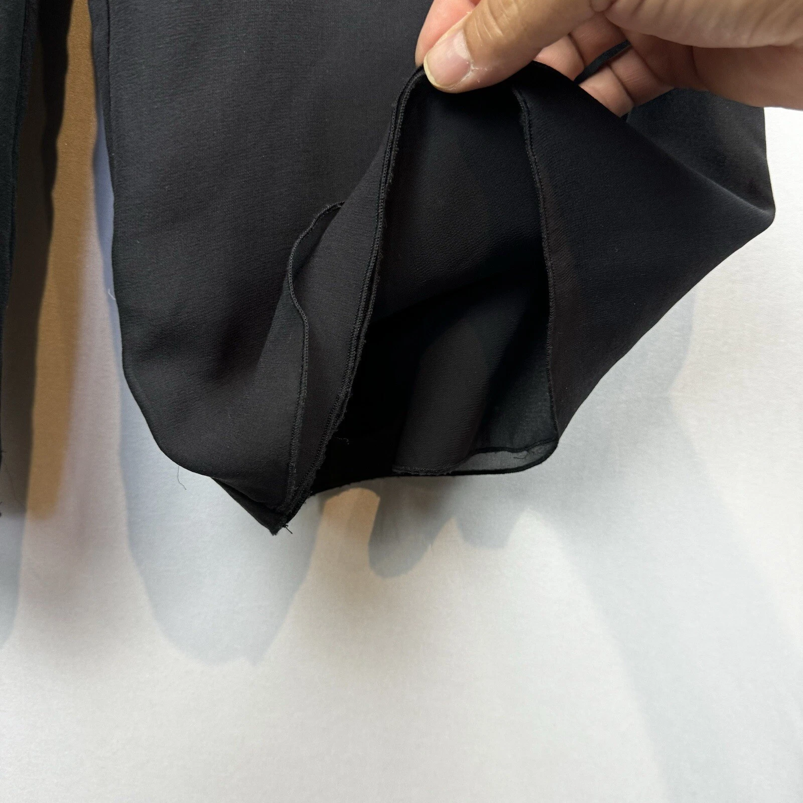 Pantaloni Valentino Roma lana nera seta gambe larghe donna taglia 44 resort abbigliamento crociera