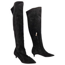 Ralph Lauren Purple Label Black Suede Kitten ...