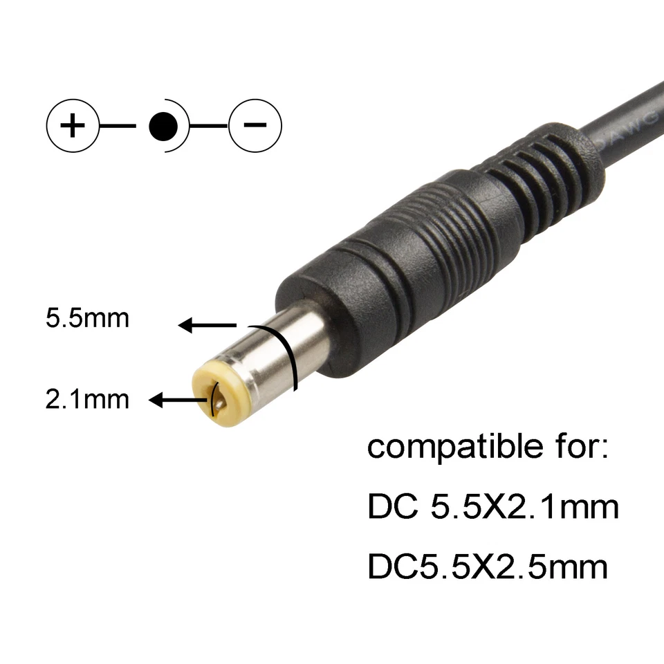 DC 12V 5A Power Supply Adapter +8 Split Power Cable for CCTV Security Camera DVR - Image 3 of 4
