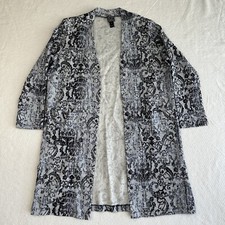 Clara Sun Woo Women’s Size Small Open Front Cardigan 3/4 Sleeve Made In USA