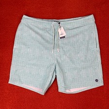 JOHNNIE-O Swim Trunks Shorts Men's XL Mallon Ibiza Green Water Swuirl Surf