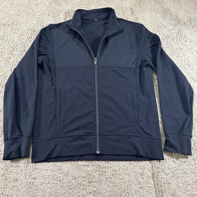 Lululemon Jacket Mens Large Black Fleece Performance Stretch Activewear