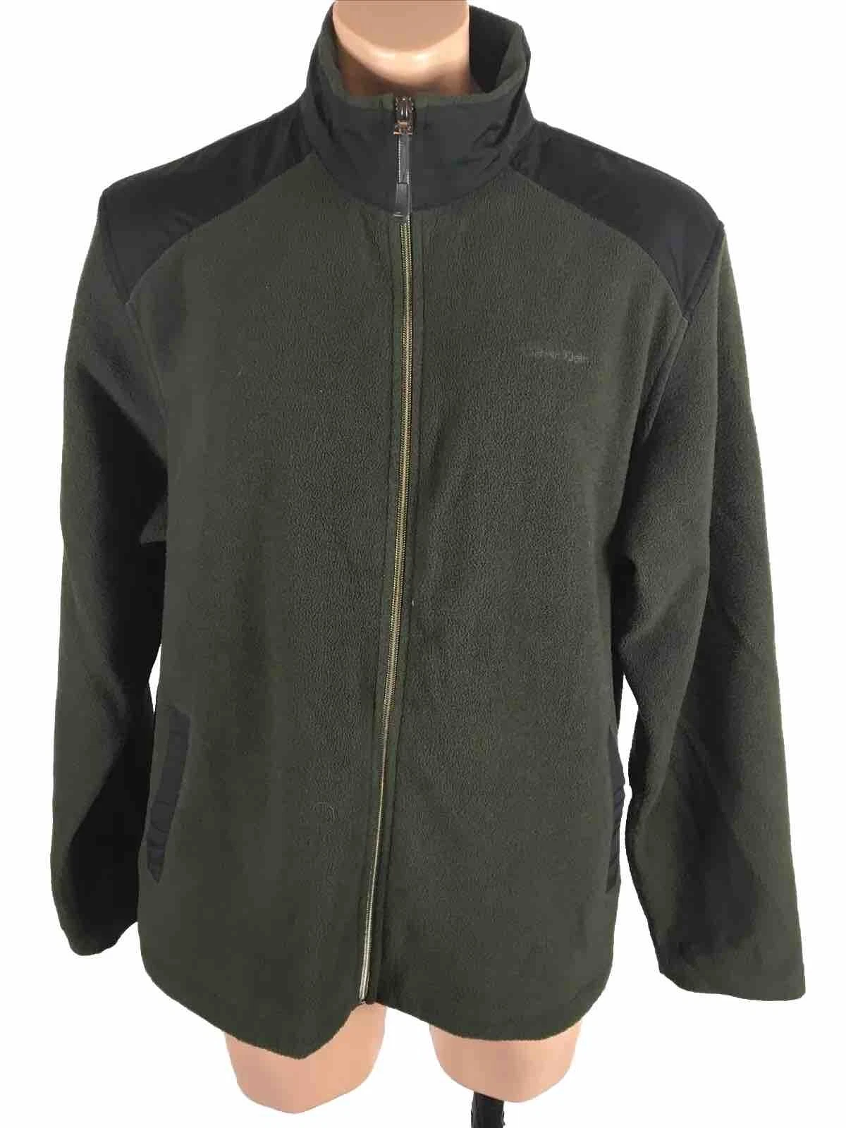 Calvin Klein Men's Size XL Tech Fleece Jacket Gray Zip Polyester Softshell Warm