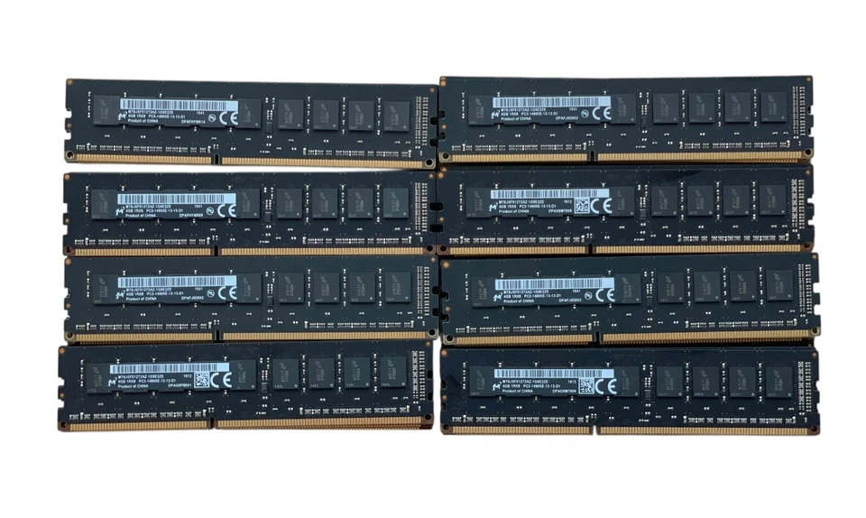 Micron 16GB (4x4GB) 1RX8 PC3-14900E DDR3 Memory Ram, MT9JSF51272AZ (E341) - Image 4 of 4