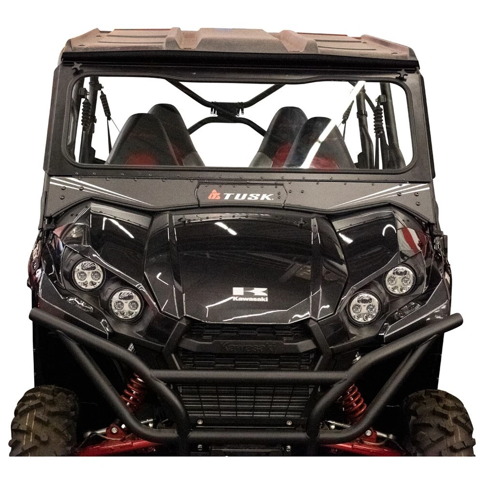 Tusk UTV Folding Glass Windshield with Wiper Fits Kawasaki Teryx4 800 2016-2025 - Изображение 4 из 4