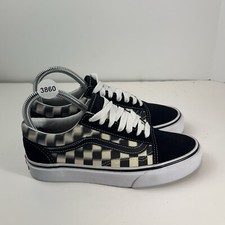 Vans Old Skool Womens Size 5.5 Black White Checkered Sneakers