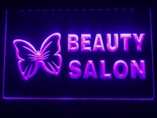  Beauty Salon Neon LED light Sign Hair Nails waxing Eyelash decor size 12 x 8 in