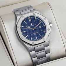 Men Automatic Watch Stainless Steel Strap Waterproof Design Luxury Wristwear