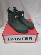 Hunter Original Chelsea Women's Waterproof Rain Farm Boots Green Size 8 NEW