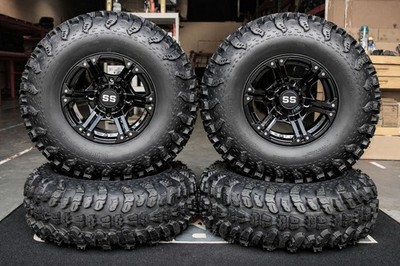 POLARIS RZR XP900 30'' SNIPER 920 RADIAL ATV TIRE 14'' VIPER BLK WHEEL KIT POL3CA