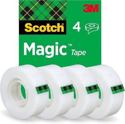 Scotch Magic Tape, 4 Rollen, 19 mm x 33 m - General Standard, transparent 