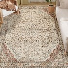 HOMCOM Machine Washable Area Rug 5x7, Non-Slip Floor Carpet, Mixed-Brown — photo 1
