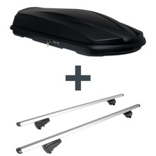 Dachbox LEVUP Cube 470 + Dachträger Menabo Pick-Up für Citroen C4 Aircross  Top