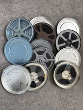 Lot of 6 3 Metal, 3 Plastic Reels Vintage 16mm Film Reels With Metal Canisters
