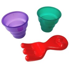 Leap Frog Picnic Replacement Parts Red Fork 2 Cups Shapes Sharing Set