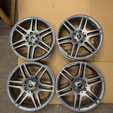 4 X SET MERCEDES C CLASS W204 AMG 17” ALLOY WHEELS STAGGERED 7.5J 8.5J ET 47 58