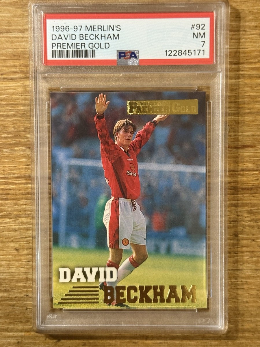 PSA 7 1996-97 Merlin's Premier Gold #92 DAVID BECKHAM Soccer NM | eBay