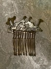 Kenneth Jay Lane Hair Comb. Black Enamel Coral / Rhinestones Signed-Beautiful. — photo 3