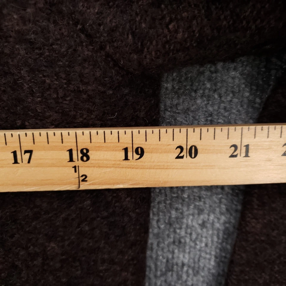 Susan Bristol Ltd Cardigan Womens Medium Brown Wool Embroidered Floral Sweater - Image 3 of 4