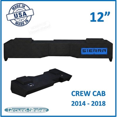 Gmc Sierra Crew-Cab 2014-2018 12'' Dual Sub Box 12'' Subwoofer Enclosure Blue