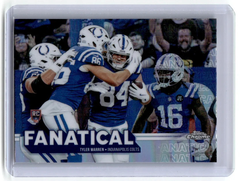 Tyler Warren 2025 Topps Chrome Fanatical RC SP #FF-8
