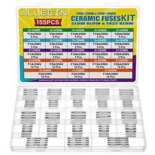 21 Values 250V Fast Slow Blow Ceramic Fuses Assortment Kit 5X20MM F 1A 2A 5A ...