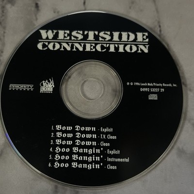 Westside Connection Bow Down Hoo Bangin CD EMI PCDS 53227 Ice Cube Mac 10 WC