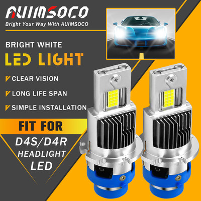 2X D4S D4R LED Headlight Bulb Replace HID Xenon Super White 6500K Conversion Kit