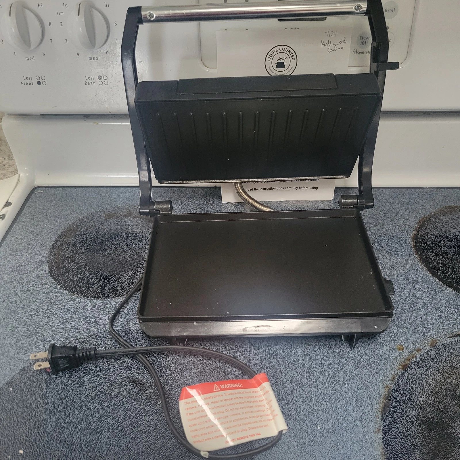 Chef's Counter Panini Press/Grill
