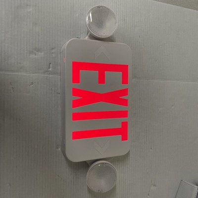 Lithonia Lighting R M6 ECC LED Emergency Exit Sign T20 Compliant Red Letters