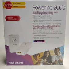 SEALED: New NETGEAR PLP2000 Powerline Adapter 2000Mbps PLP2000-100PAS White