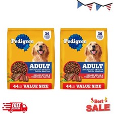 Pedigree Complete Nutrition Adult Dry Dog Food Grilled Steak Vegetable 88lb 0.76 per pound