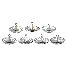 Cesto di frutta con supporto per espositore con manico, ciotola salvaspazio