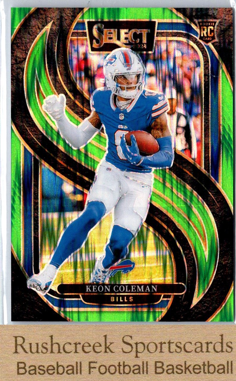 2024 Panini Select #153 Keon Coleman /499 RC Neon Green Prizm Shock