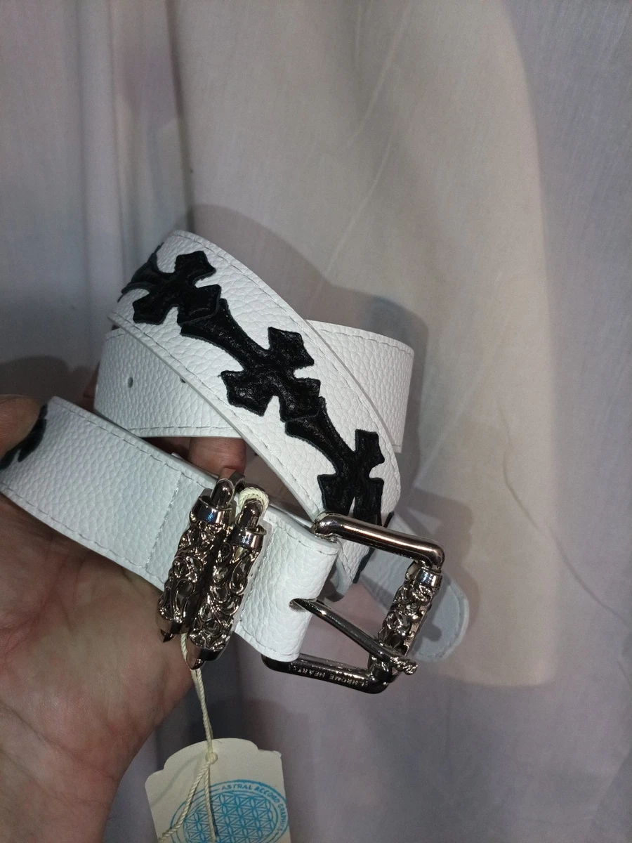 Leather Studded White Belts for Men for sale | eBay