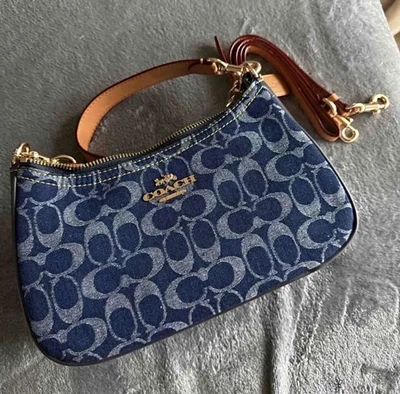 Coach Blue Signature Handbag for sale - eBay