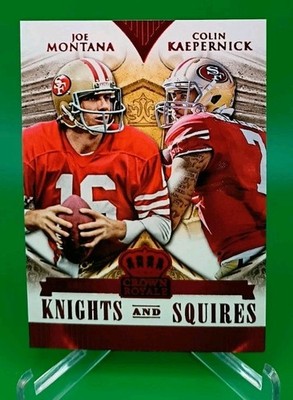 2014 Panini Crown Royale - Knights and Squires Joe Montana Colin Kaepernick #KS1