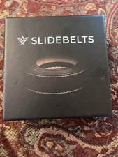 Slidebelts Black Leather Strap For Men  s Ratchet Belt no Buckle 55 1/2  
