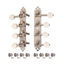 Golden Age F-style Mandolin Tuners, Bright Nickel with Black Knobs  Vintage ...