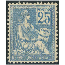 TYPE MOUCHON N°118 TIMBRE DE FRANCE NEUF** SIGNÉ BRUN COTE 670€ ANNÉE 1901