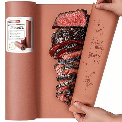 Pink Butcher Paper Roll 18'' X 960'' (80') for Smoker BBQ Grilling Smoking Meat