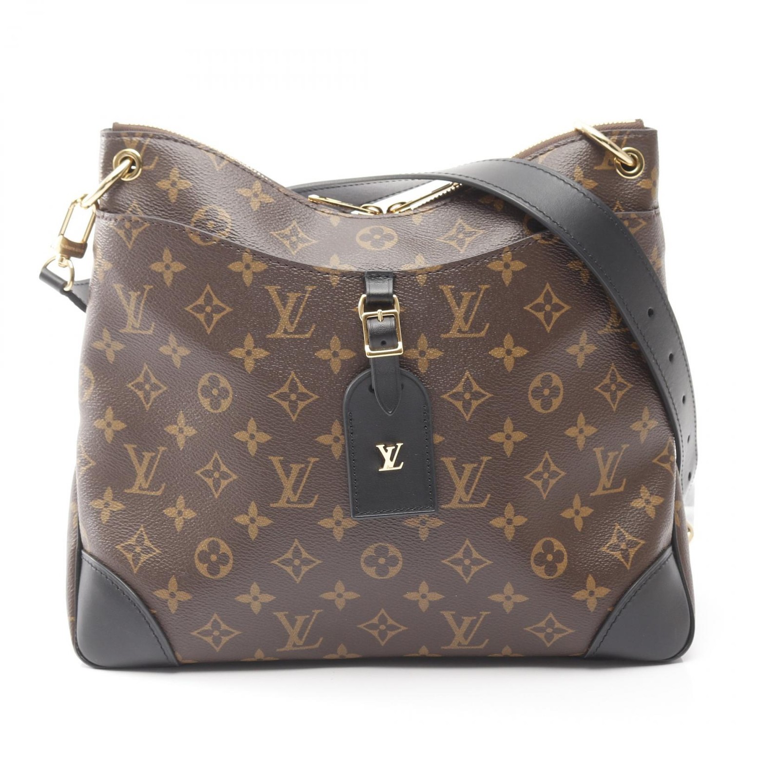 LOUIS VUITTON Odeon NM MM Shoulder Bag M45352 Monogram Canvas leather Brown Used