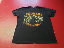 Def Leppard 2009 Tour T-Shirt Blk L 100 Cotton Dbl Sided Ten