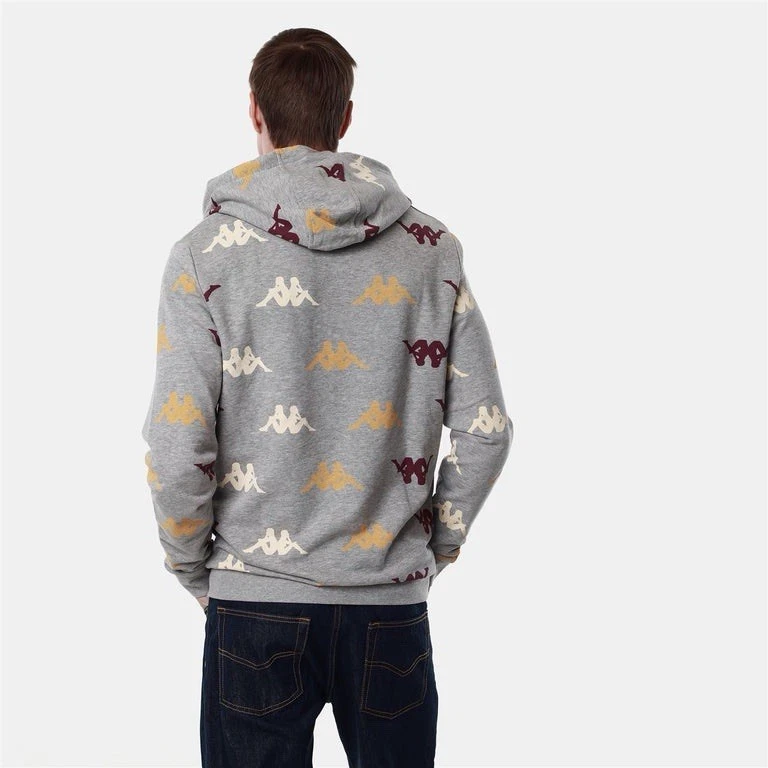 Kappa Authentic Fancy Men's Pullover Hoodie Sweatshirt 351261W NWT M Gray AOP - Image 4 of 4