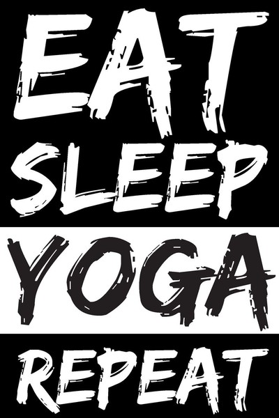 Notizbuch Eat Sleep Yoga Repeat A5, 120 Seiten, Liniertes Papier, Tagebuch-image