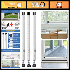 Adjustable Sliding Door Security Bar - 3 Pack, Heavy Duty Window Lock Bars, 18"-